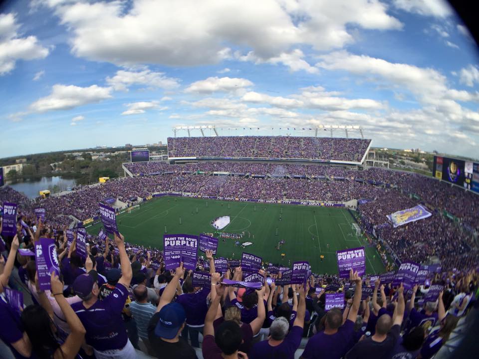 Orlando City Major League Soccer Debut vs NYCFC Citrus Bowl sold out crowd
